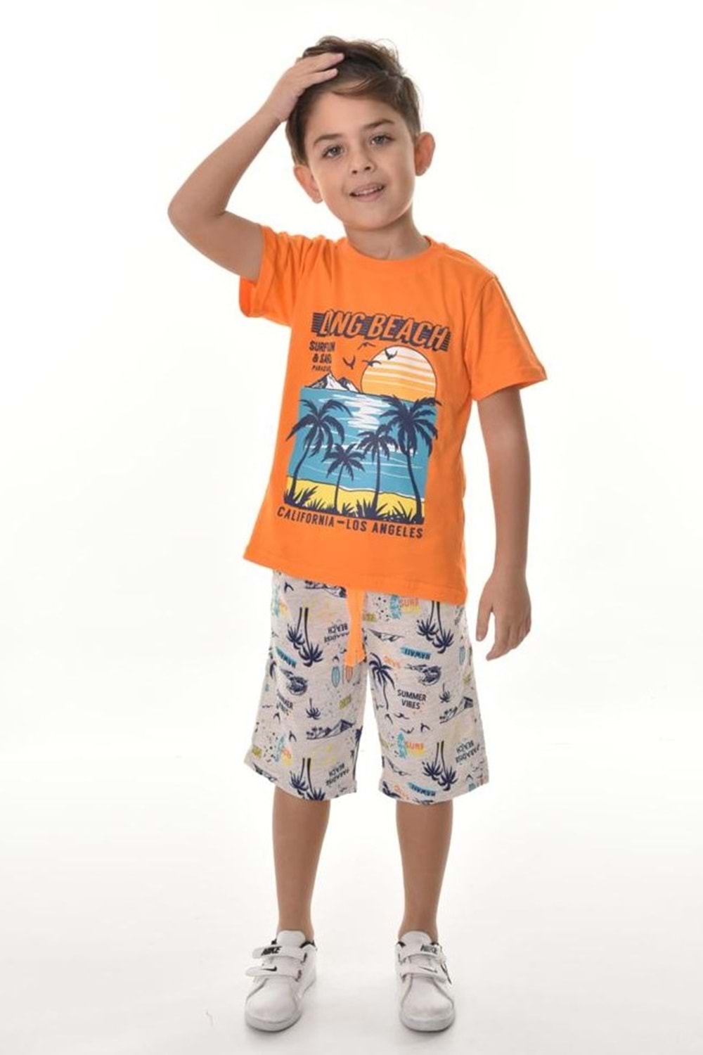 Long Beach Şortlu Erkek Çocuk Takım MNK0497