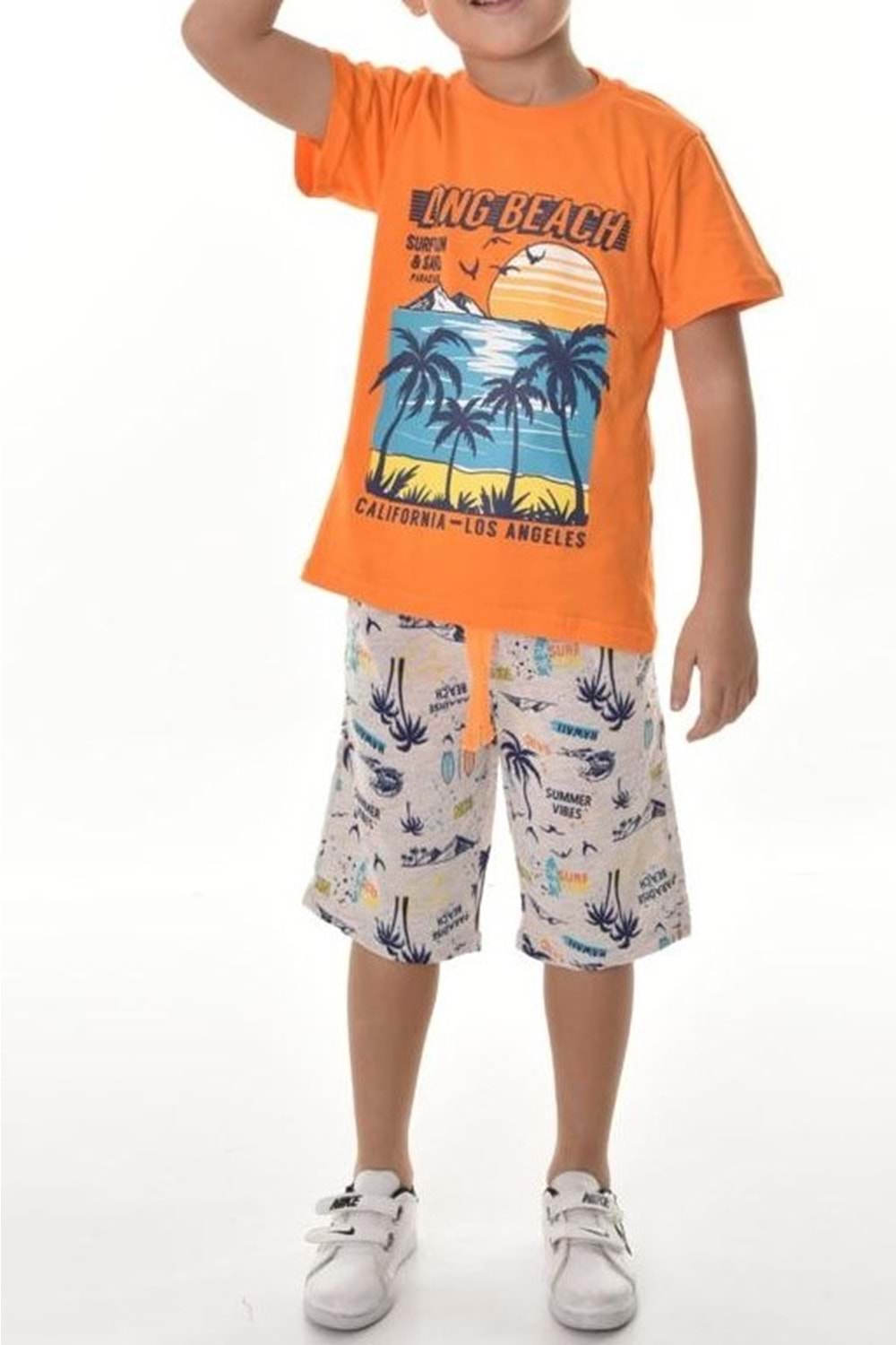Long Beach Şortlu Erkek Çocuk Takım MNK0497