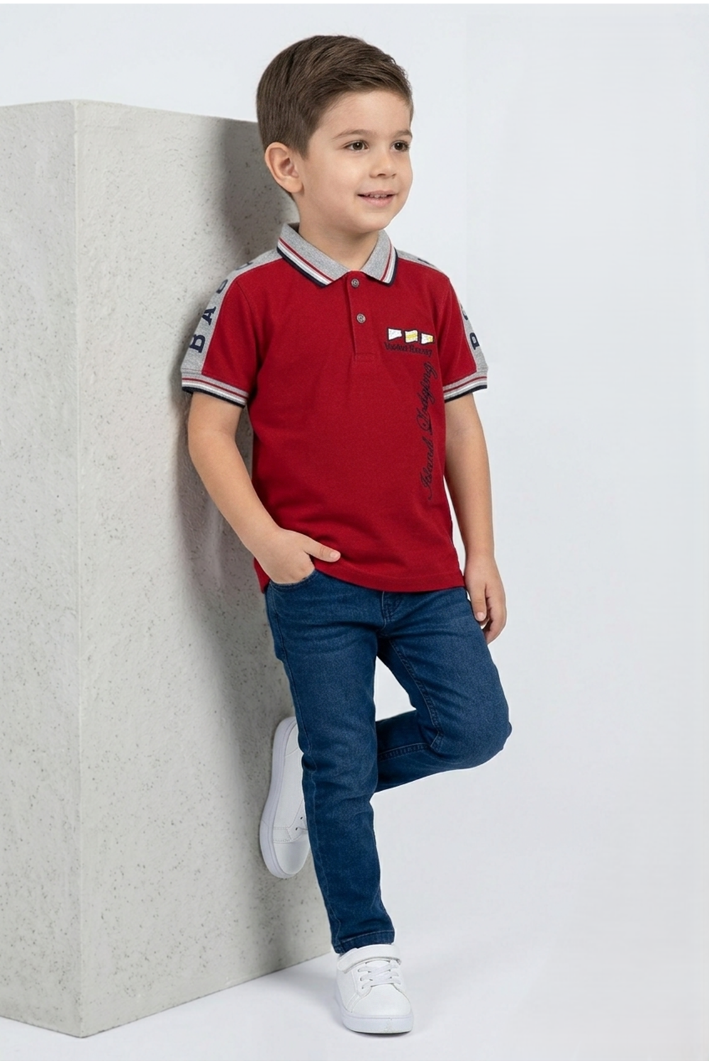 Polo Yaka Lakost Çocuk Tişört MNK0505