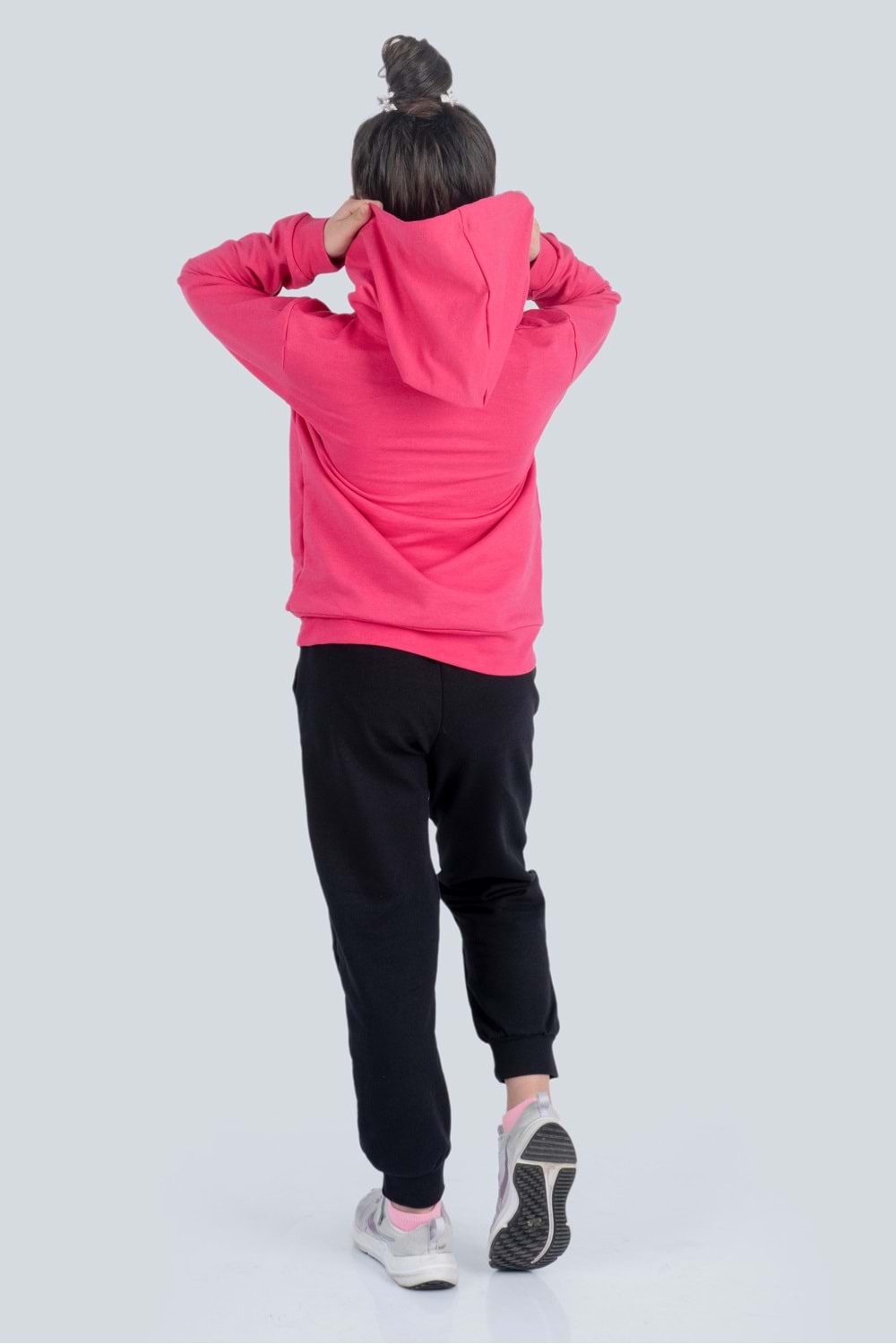 NewYork Mini Kanguru Cepli Kapüşonlu Kız Çocuk Eşofman Takım MNK0513