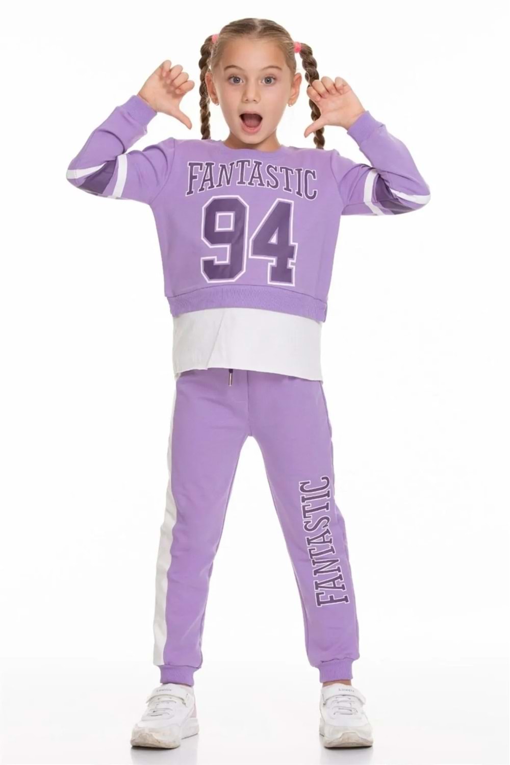 Kız Çocuk Fantastic Baskılı Eşofman Takımı Mnk0518