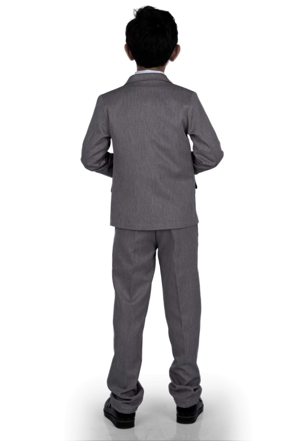 6 Düğme Yelekli Ceketli Çocuk Tam Takım Elbise MNK0523