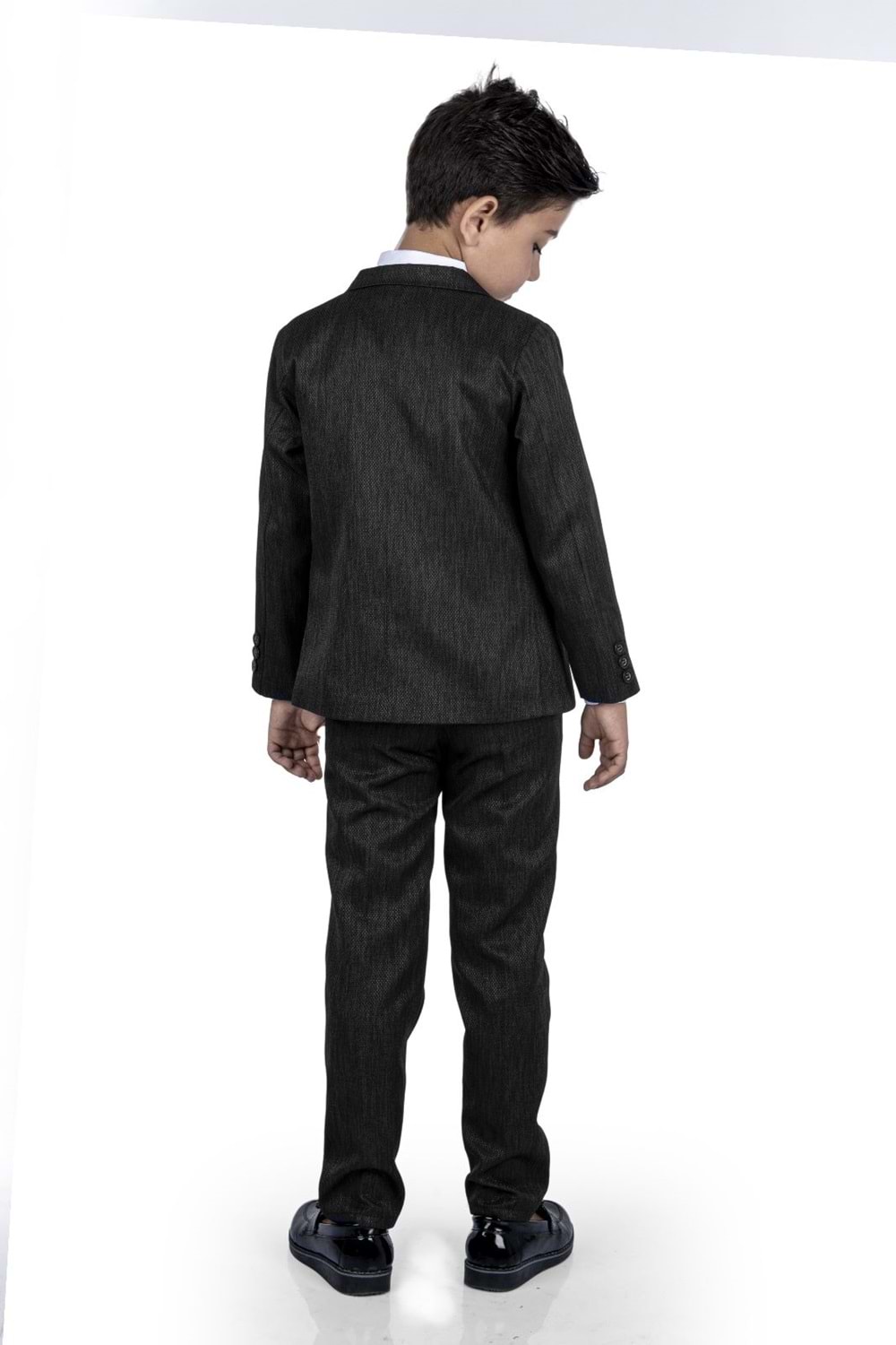 6 Düğme Yelekli Ceketli Çocuk Tam Takım Elbise MNK0523