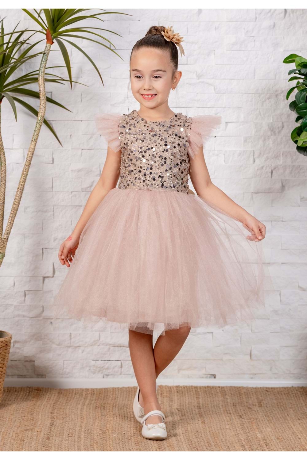 Tüllü Kız Çocuk KPL Elbise MNK0526