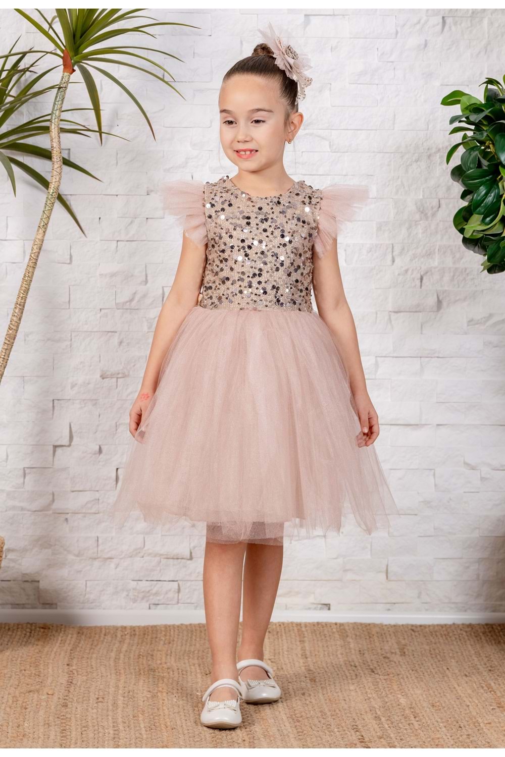 Tüllü Kız Çocuk KPL Elbise MNK0526