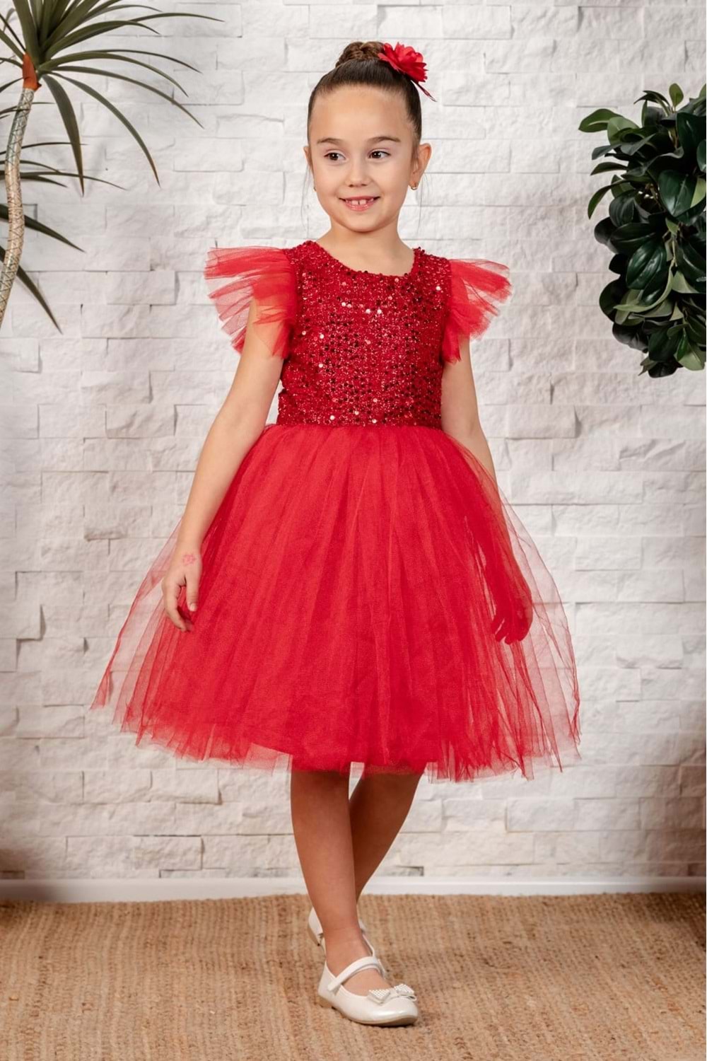 Tüllü Kız Çocuk KPL Elbise MNK0526