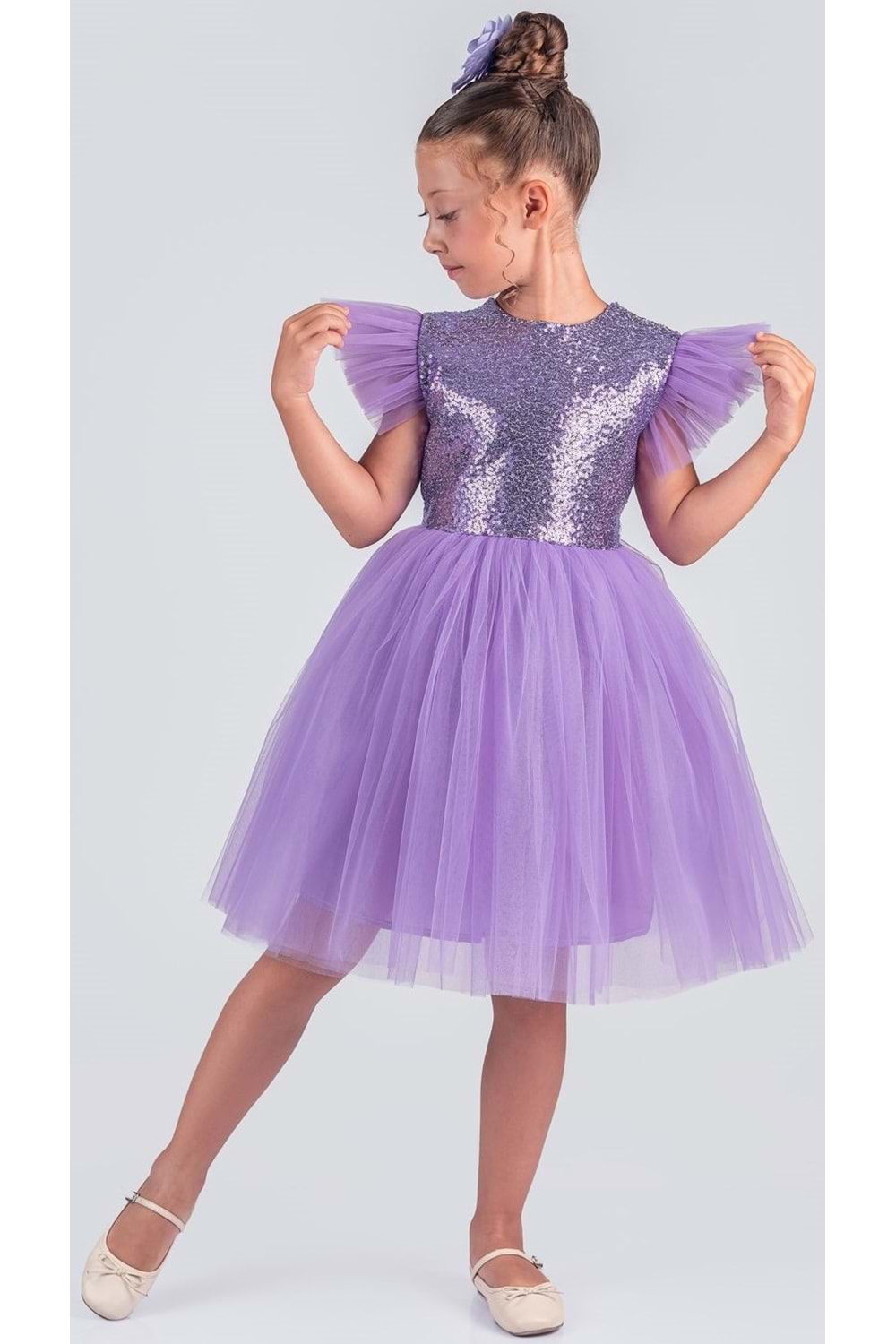 Tüllü Kız Çocuk KPL Elbise MNK0526