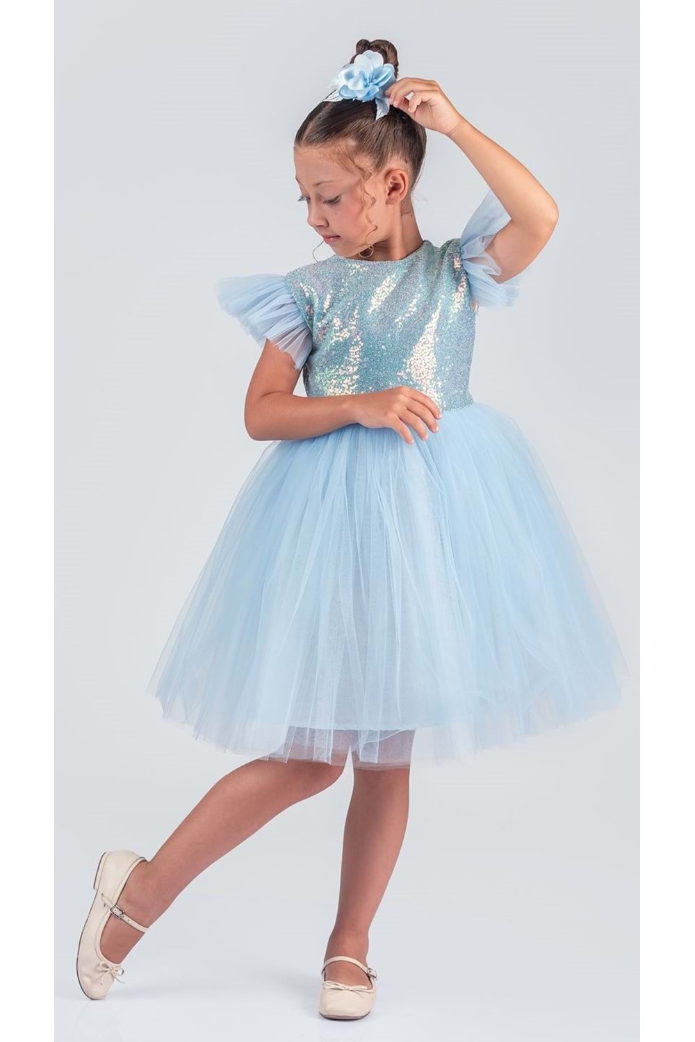 Tüllü Kız Çocuk KPL Elbise MNK0526