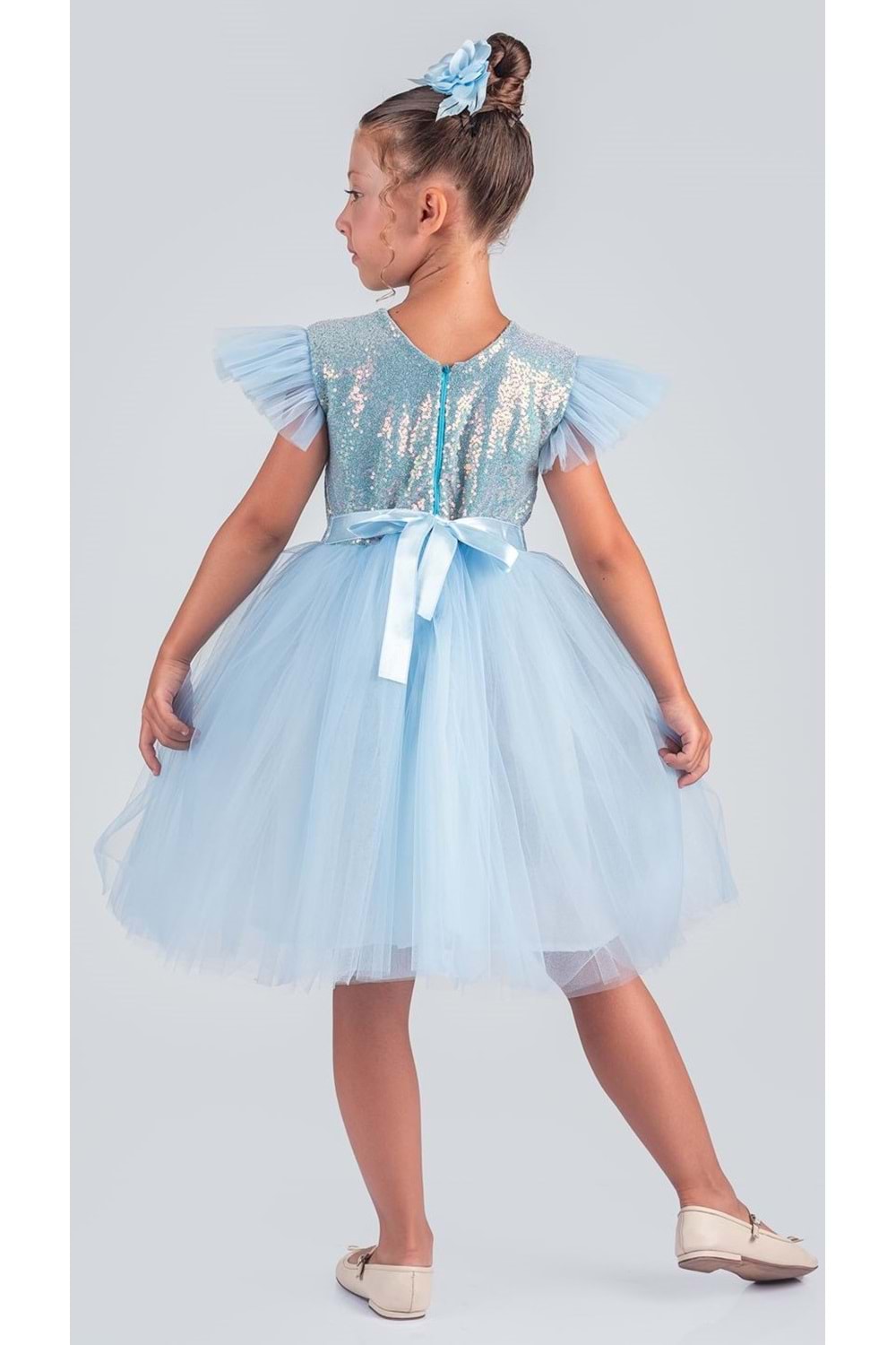 Tüllü Kız Çocuk KPL Elbise MNK0526