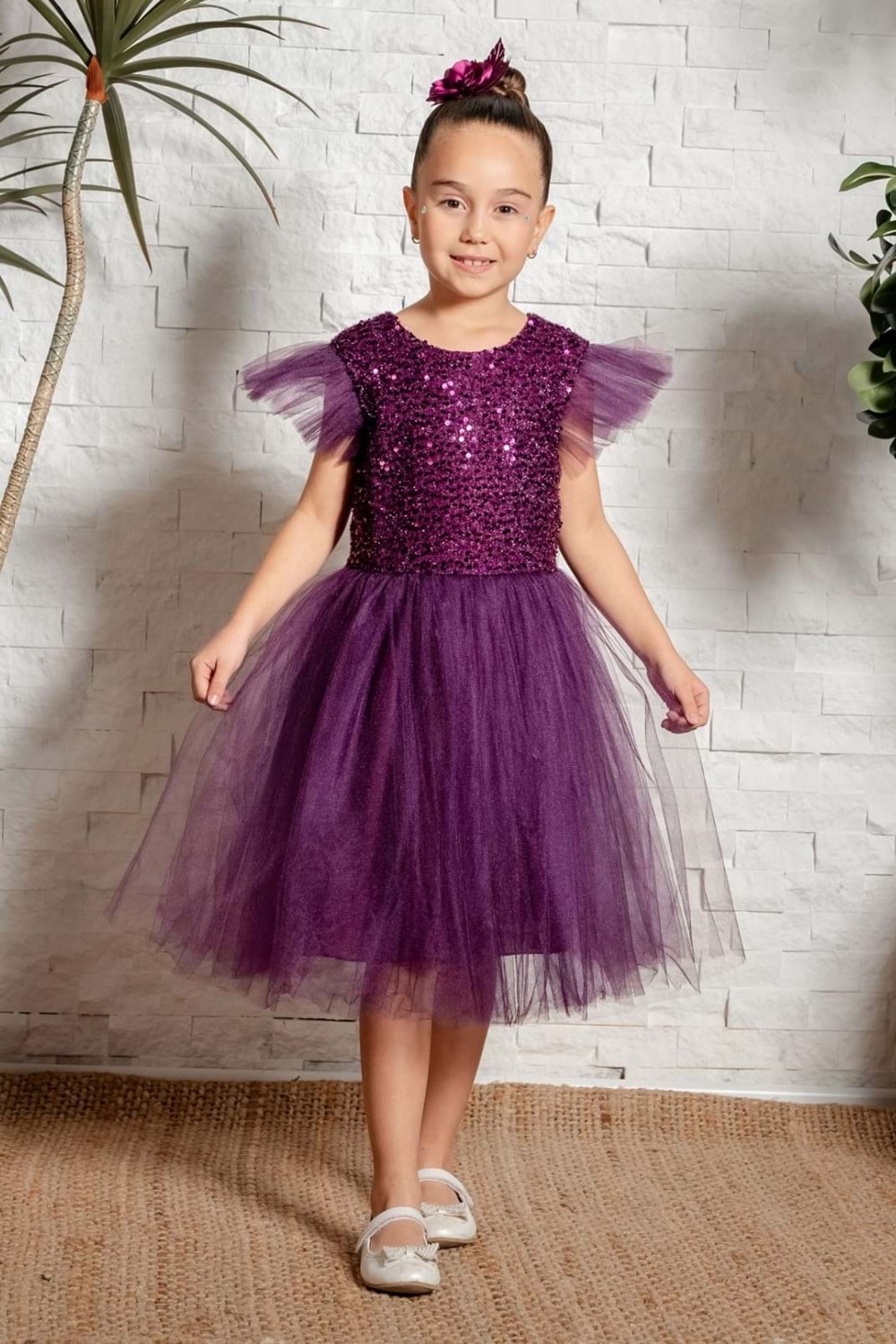 Tüllü Kız Çocuk KPL Elbise MNK0526