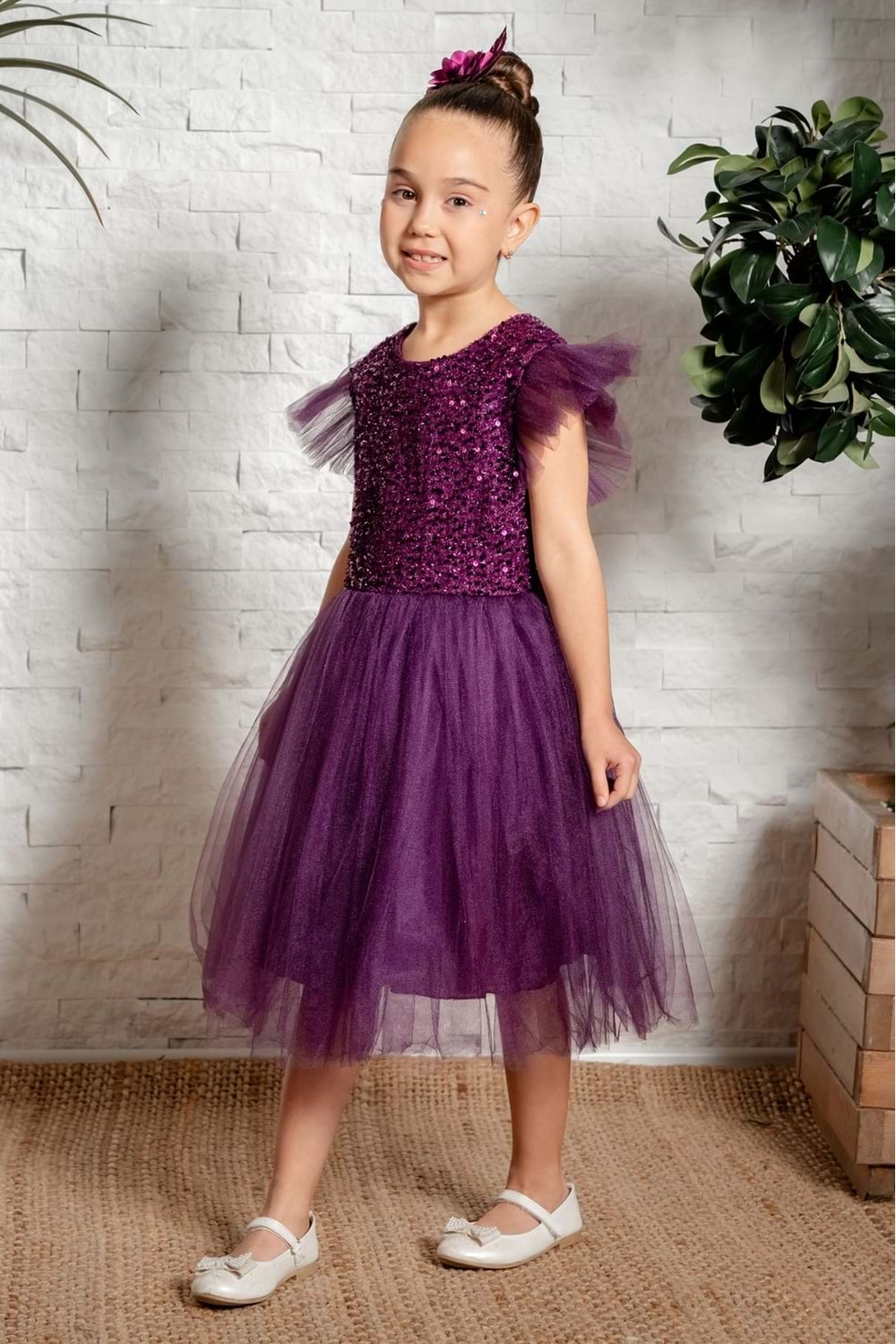 Tüllü Kız Çocuk KPL Elbise MNK0526