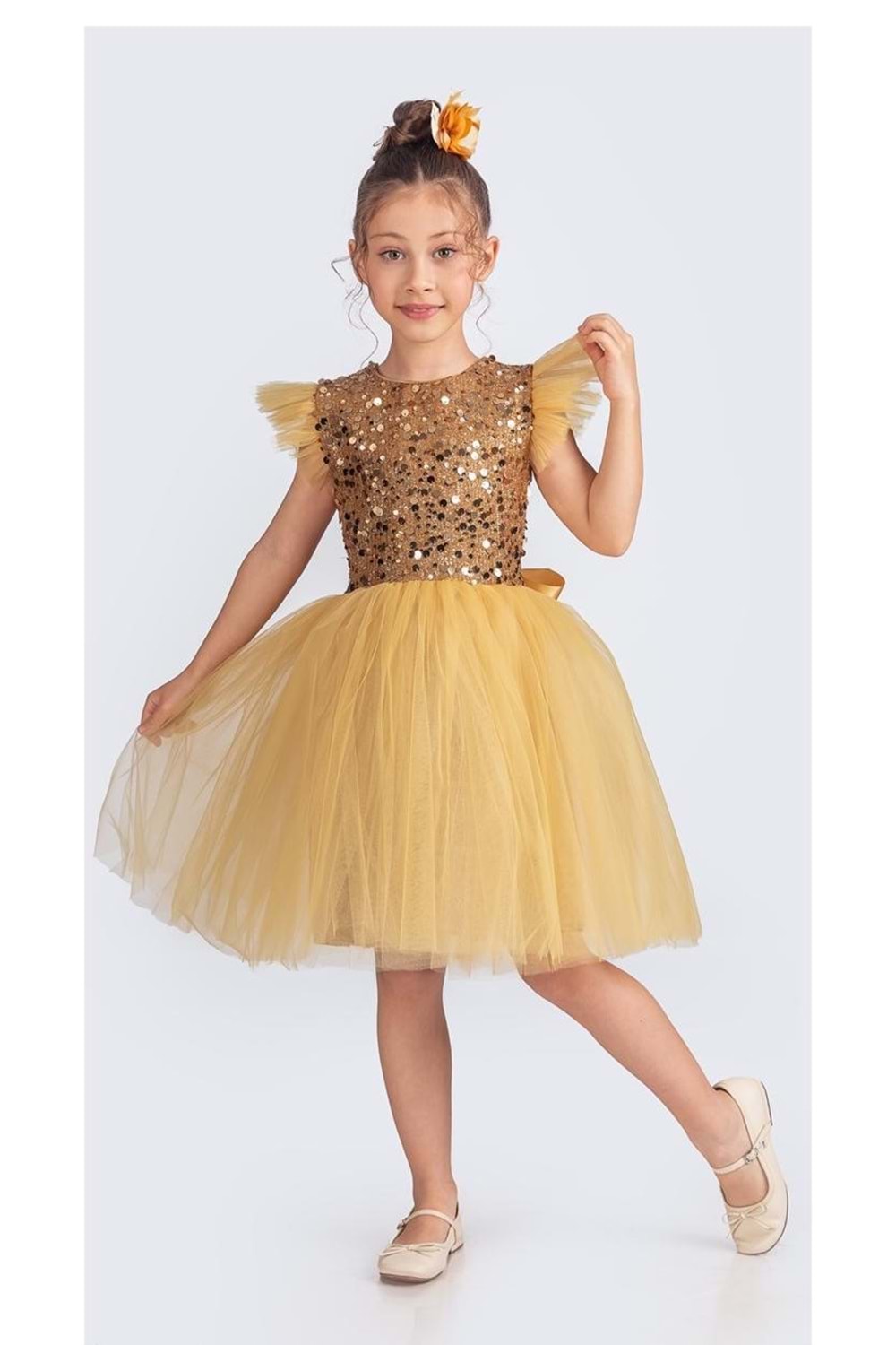 Tüllü Kız Çocuk KPL Elbise MNK0526