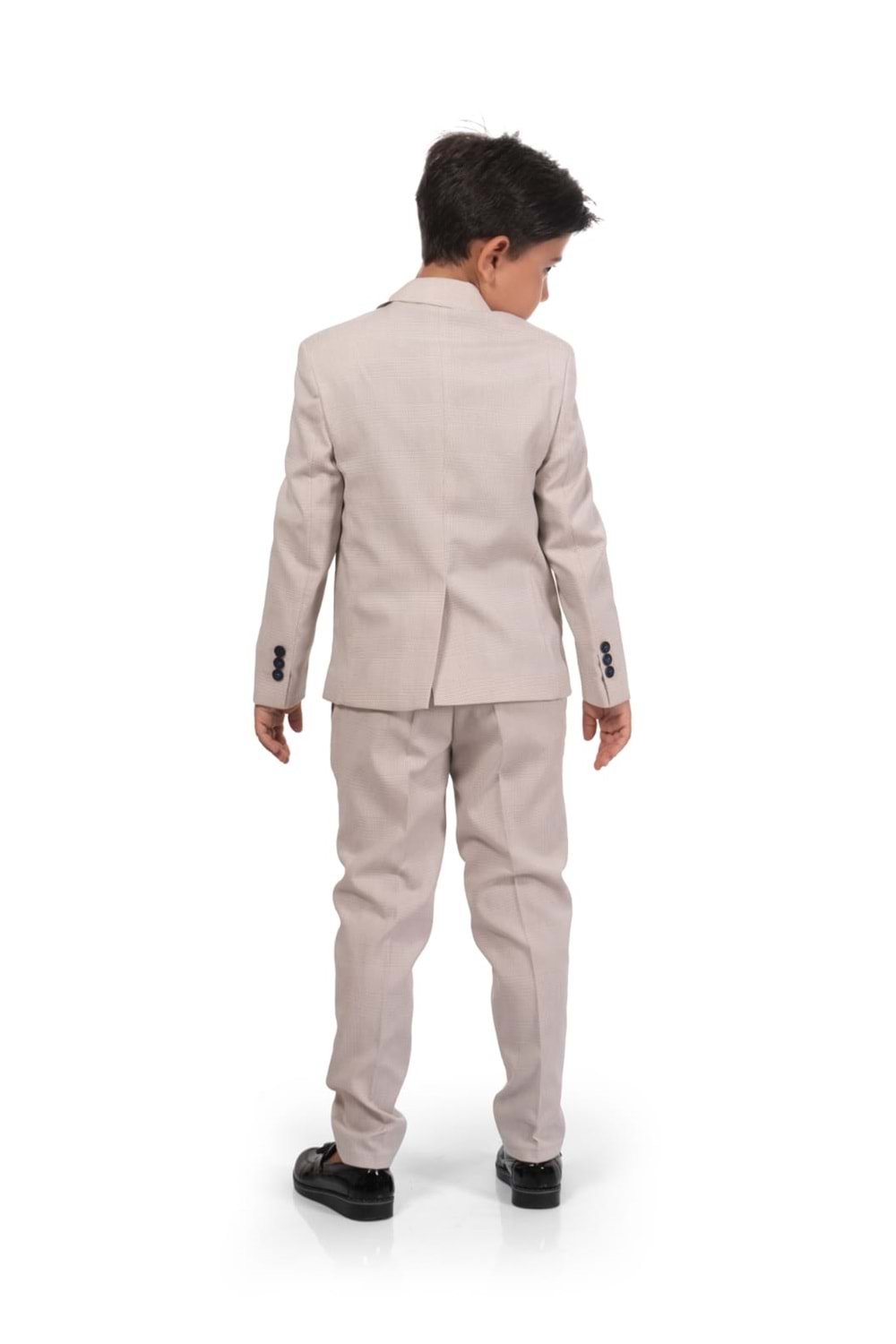 Ekose Desen Spor Erkek Çocuk Ceket, Tişört , Jogger Pantolonlu Takım MNK0549