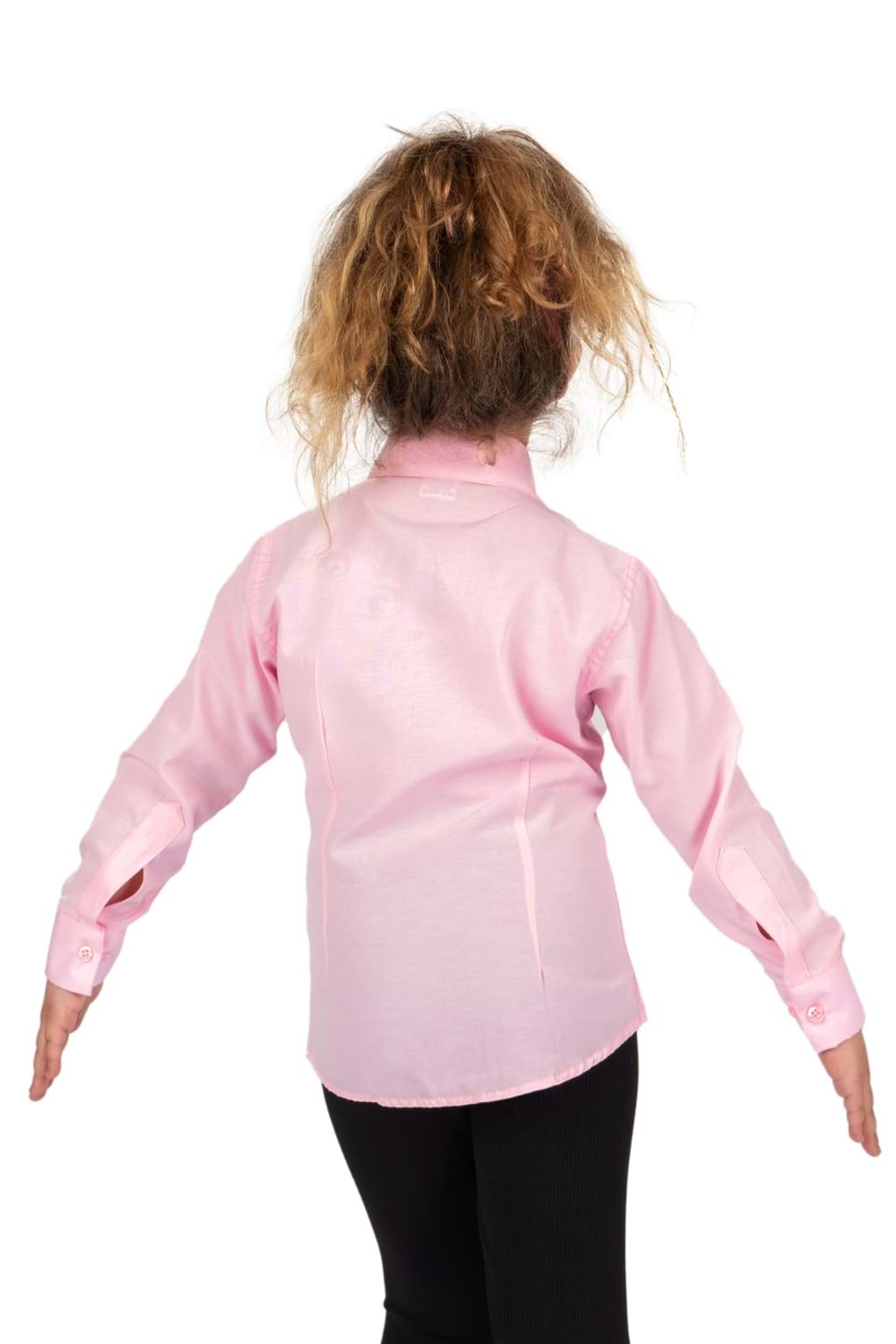 Düz Renk Kız Çocuk Gömlek MNK0576