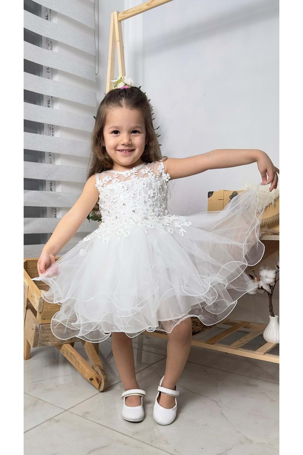 İncili Kız Çocuk Daisy Elbise MNK0585
