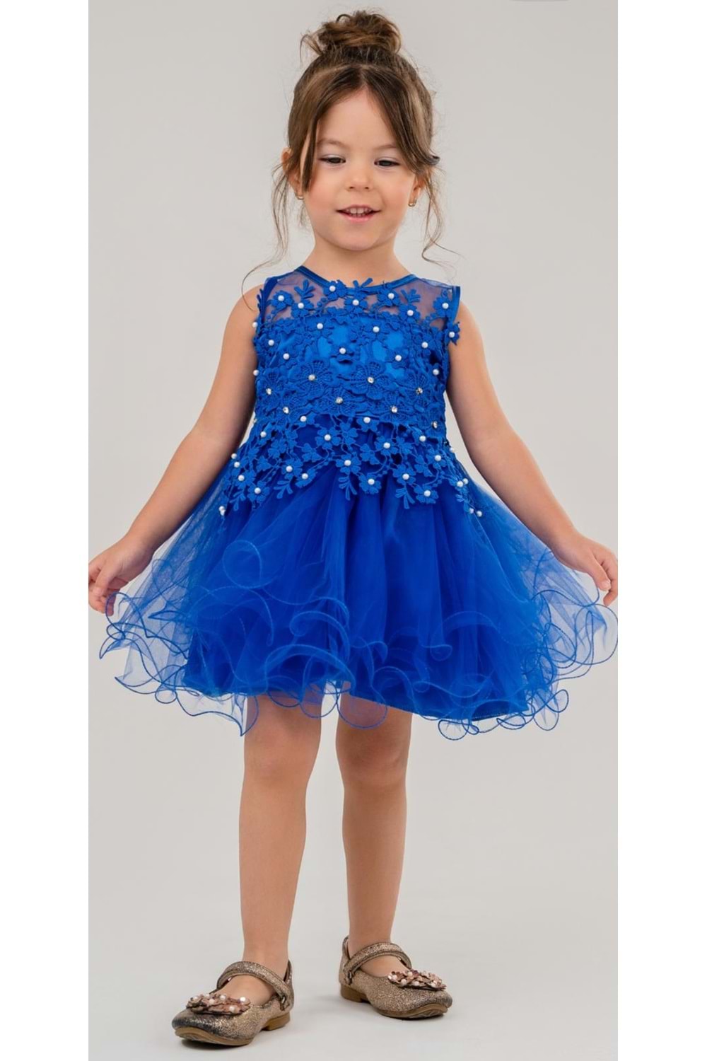 İncili Kız Çocuk Daisy Elbise MNK0585
