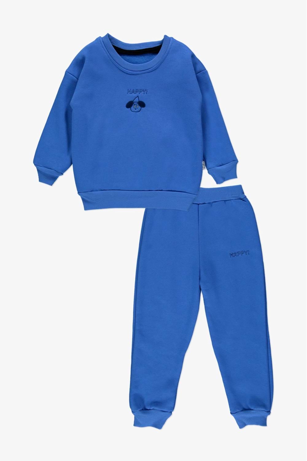 İçi Polarlı Nakışlı 3iplik Kışlık Çocuk Eşofman MNK0593