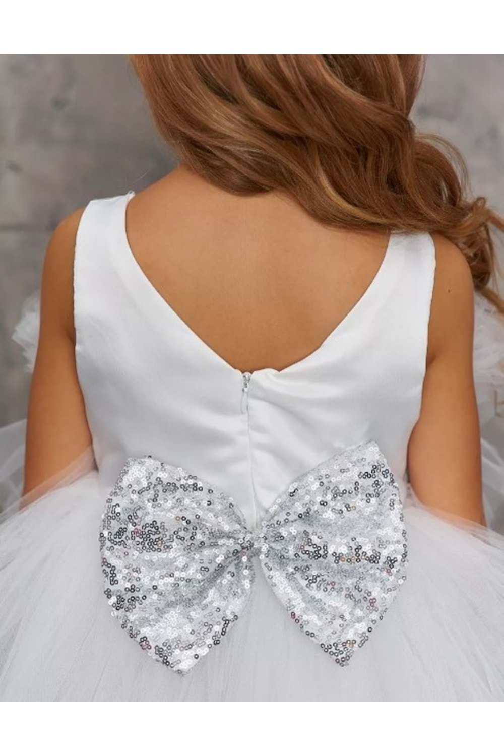 Saten Kumaş , Tütülü Nimfea Kız Çocuk Abiye Elbise MNK0597