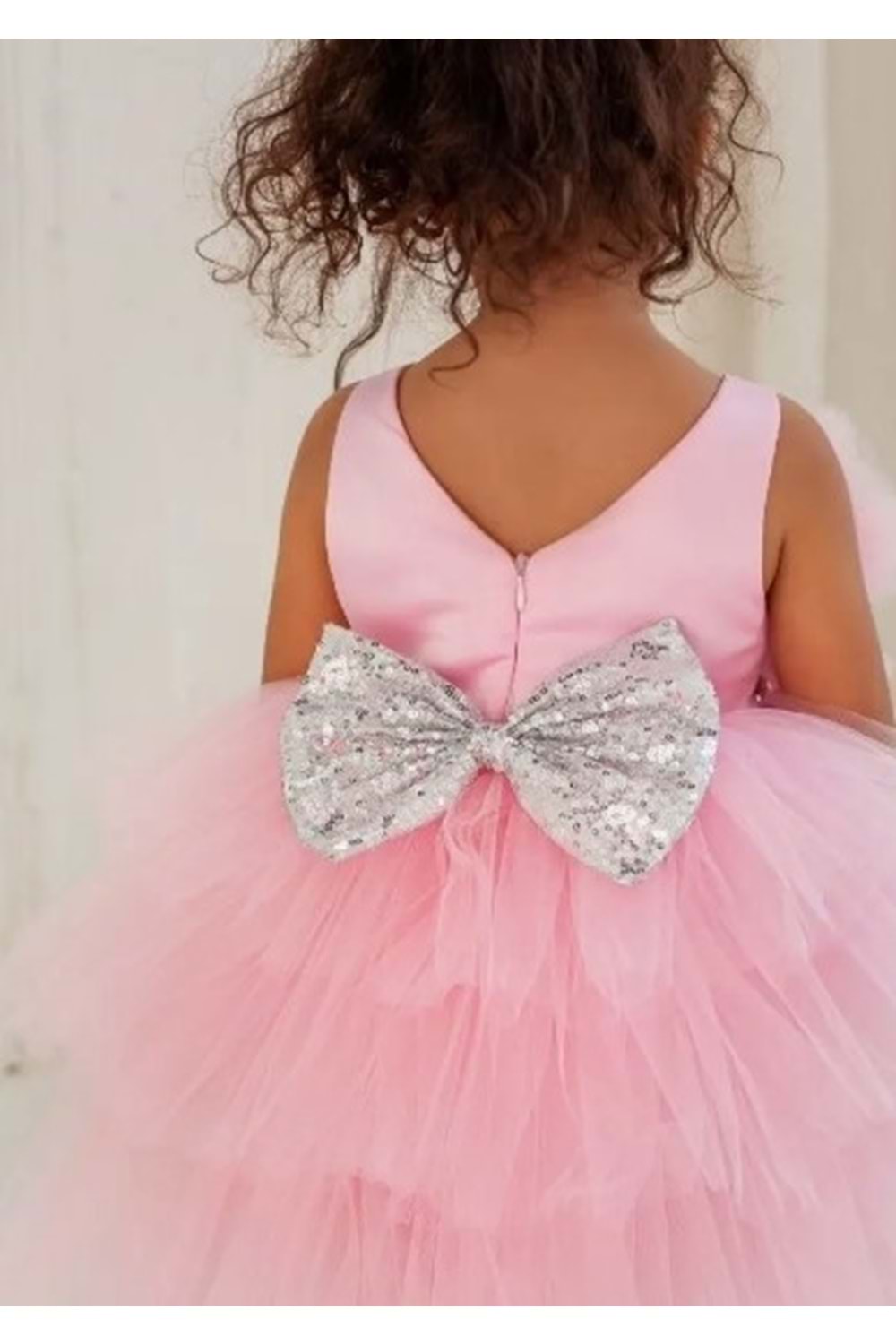 Saten Kumaş , Tütülü Nimfea Kız Çocuk Abiye Elbise MNK0597