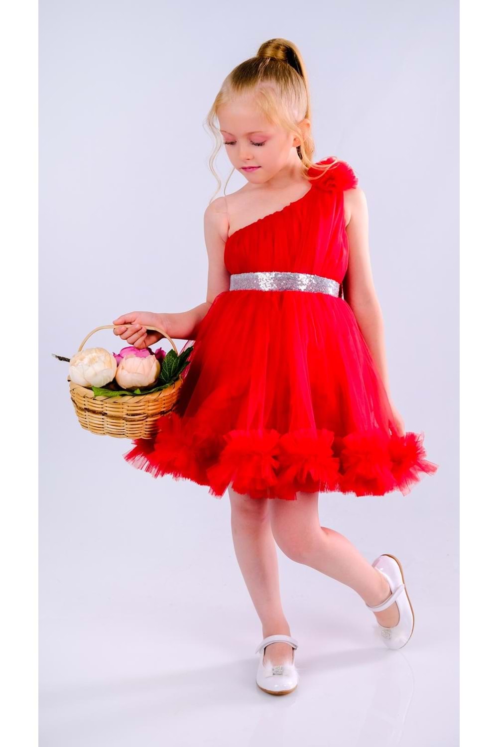 Tek Omuz Kız Çocuk Abiye MNK0599