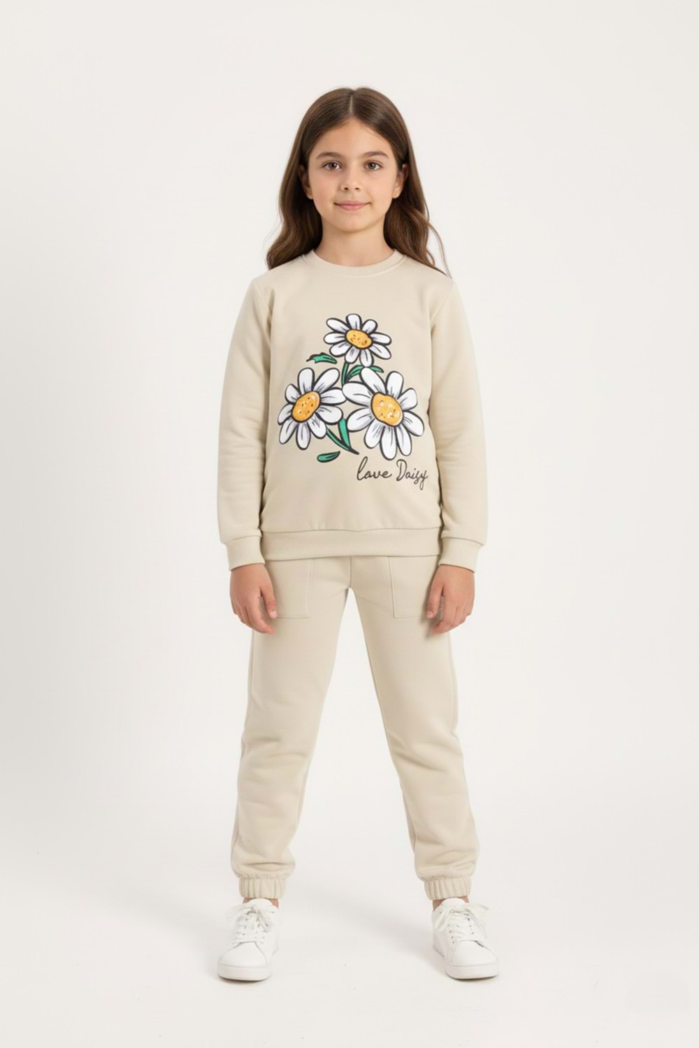 Papatya Motif Kız Çocuk Eşofman MNK0620