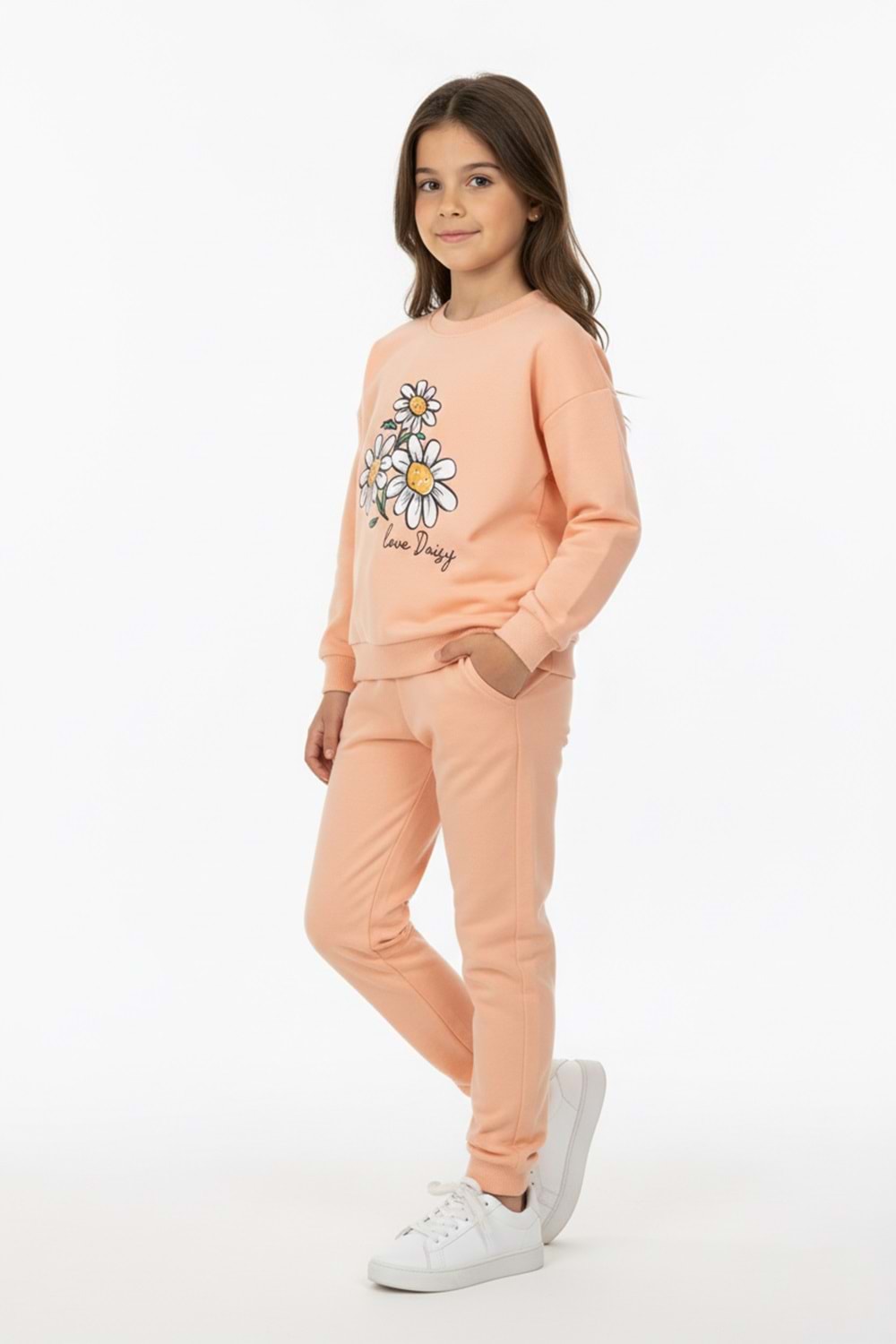 Papatya Motif Kız Çocuk Eşofman MNK0620