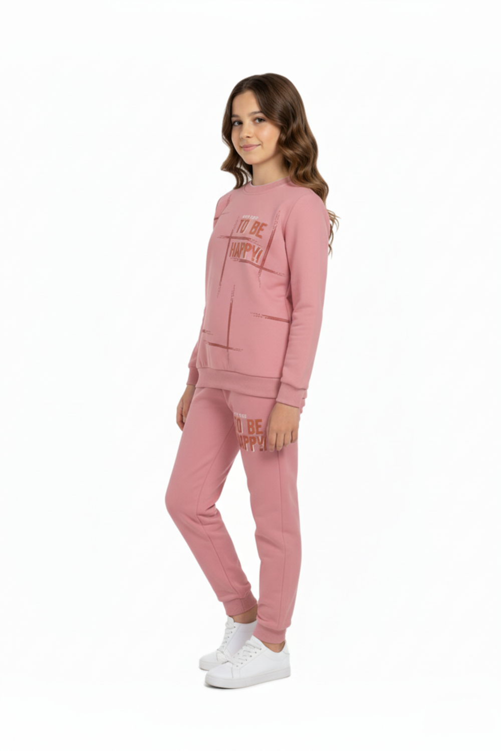 To Be Happy Motif Kız Çocuk Eşofman MNK0623