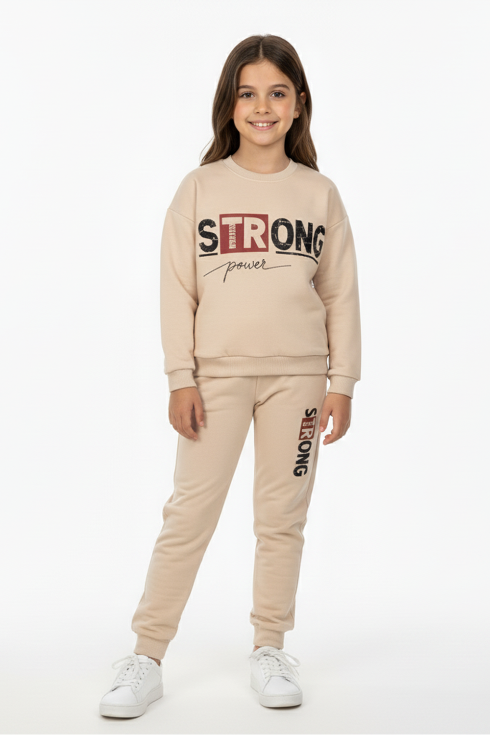Strong Motif Kız Çocuk Eşofman MNK0625
