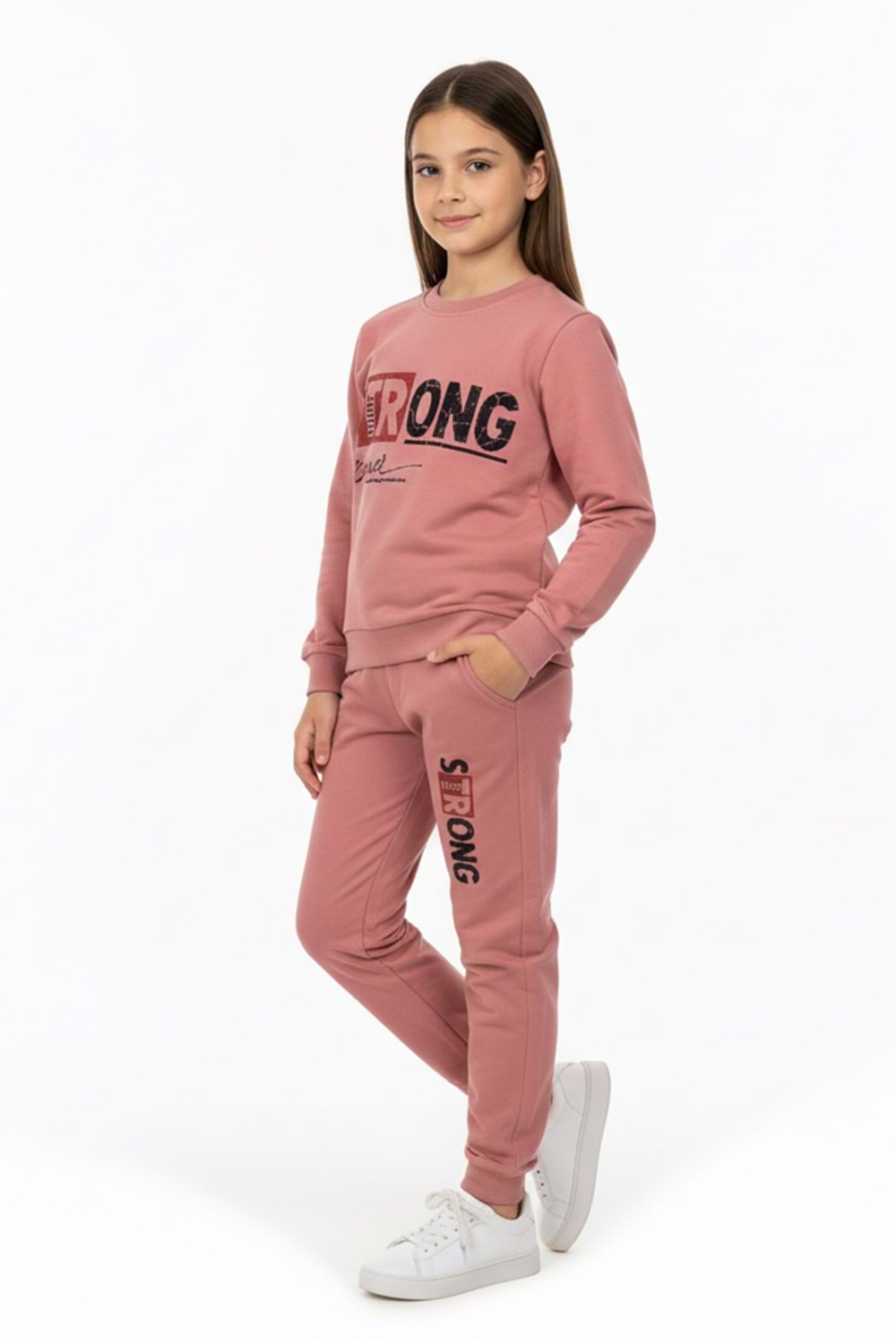 Strong Motif Kız Çocuk Eşofman MNK0625