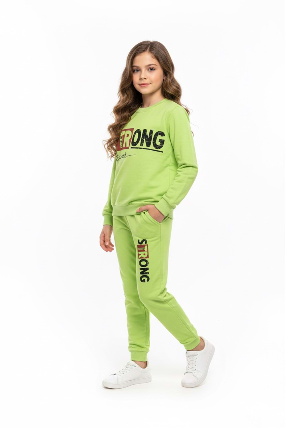 Strong Motif Kız Çocuk Eşofman MNK0625