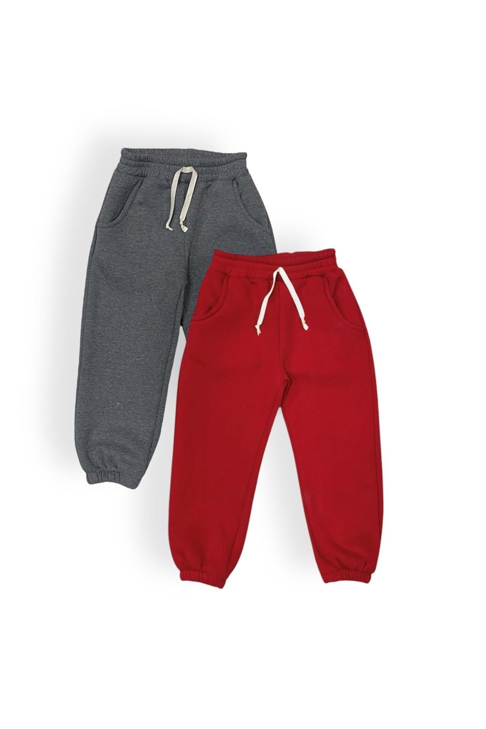 Pamuklu 2'li Set Eşofman Altı - Şardonlu, 3 İplik MNK0629