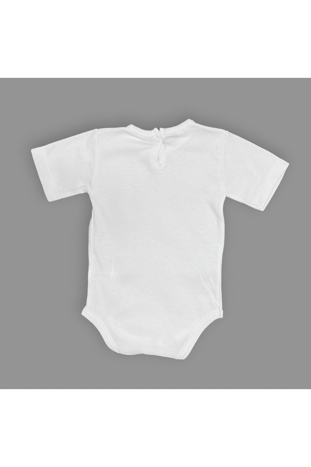 Açım Ben Kedi Baskılı Bebek Kısa Kol Body Zıbın Çıtçıtlı Badi MNK0631