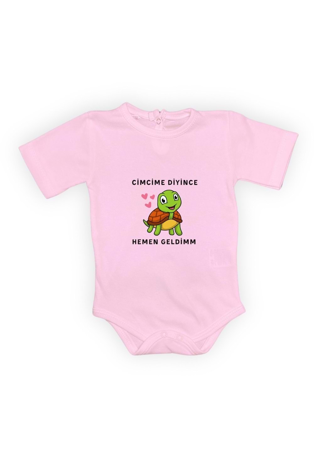 Cimcime Diyince Hemen geldimm Baskılı Bebek Body Zıbın Çıtçıtlı Badi