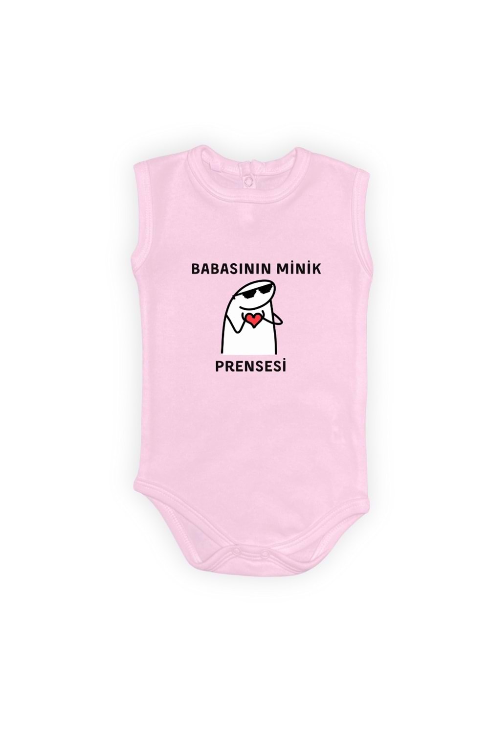 Babasının Minik Prensesi Baskılı Bebek Body Zıbın Çıtçıtlı Badi