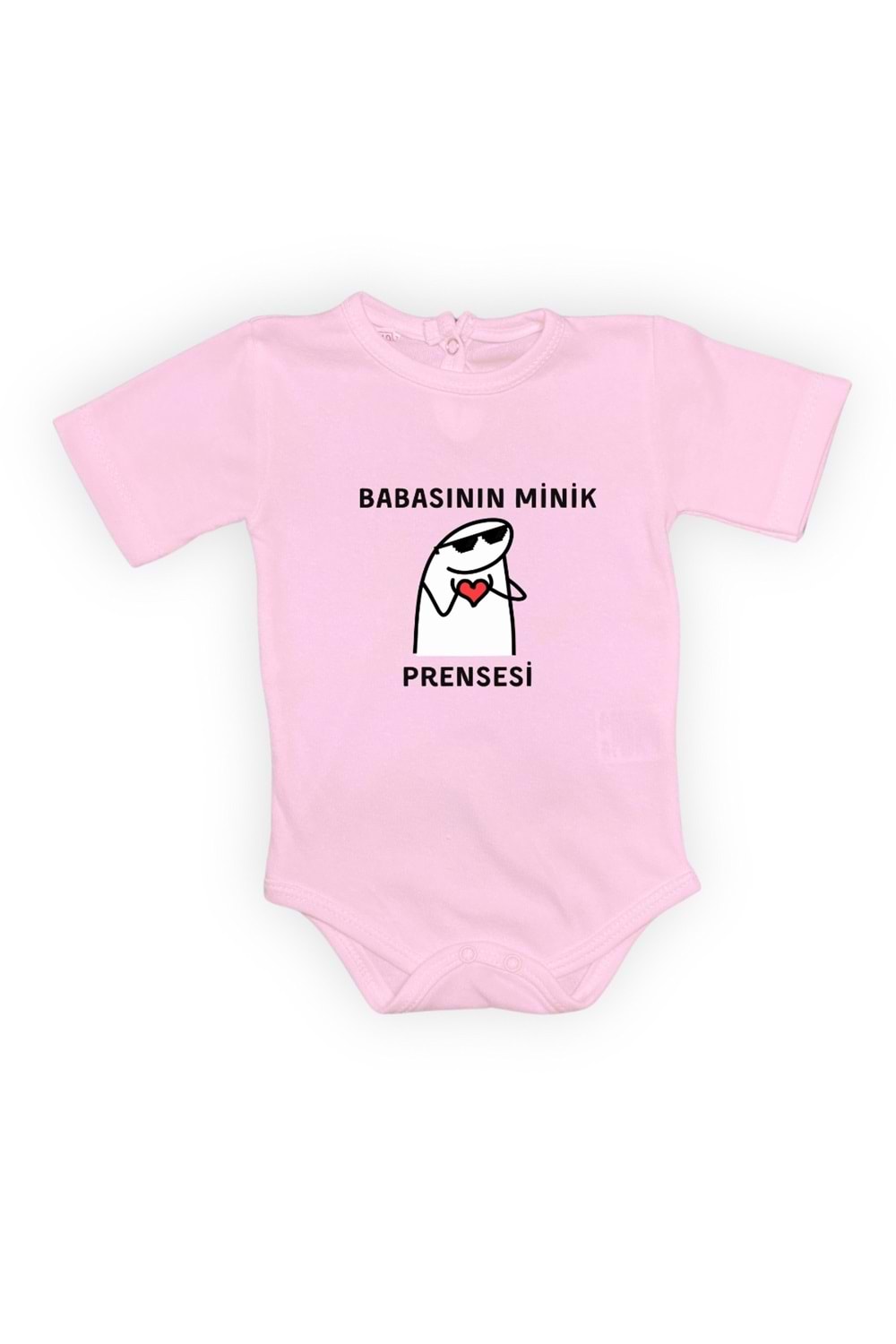 Babasının Minik Prensesi Baskılı Bebek Body Zıbın Çıtçıtlı Badi