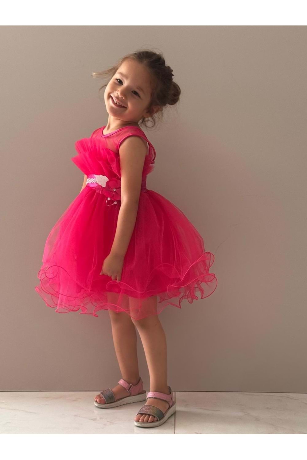 Kız Çocuk Tütülü Vena Elbise MNK285