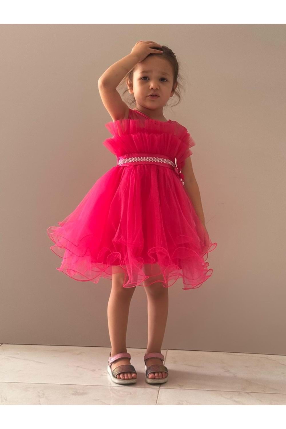 Kız Çocuk Tütülü Vena Elbise MNK285