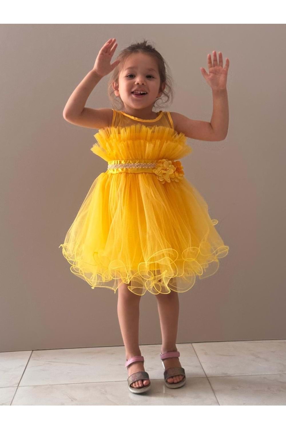 Kız Çocuk Tütülü Vena Elbise MNK285