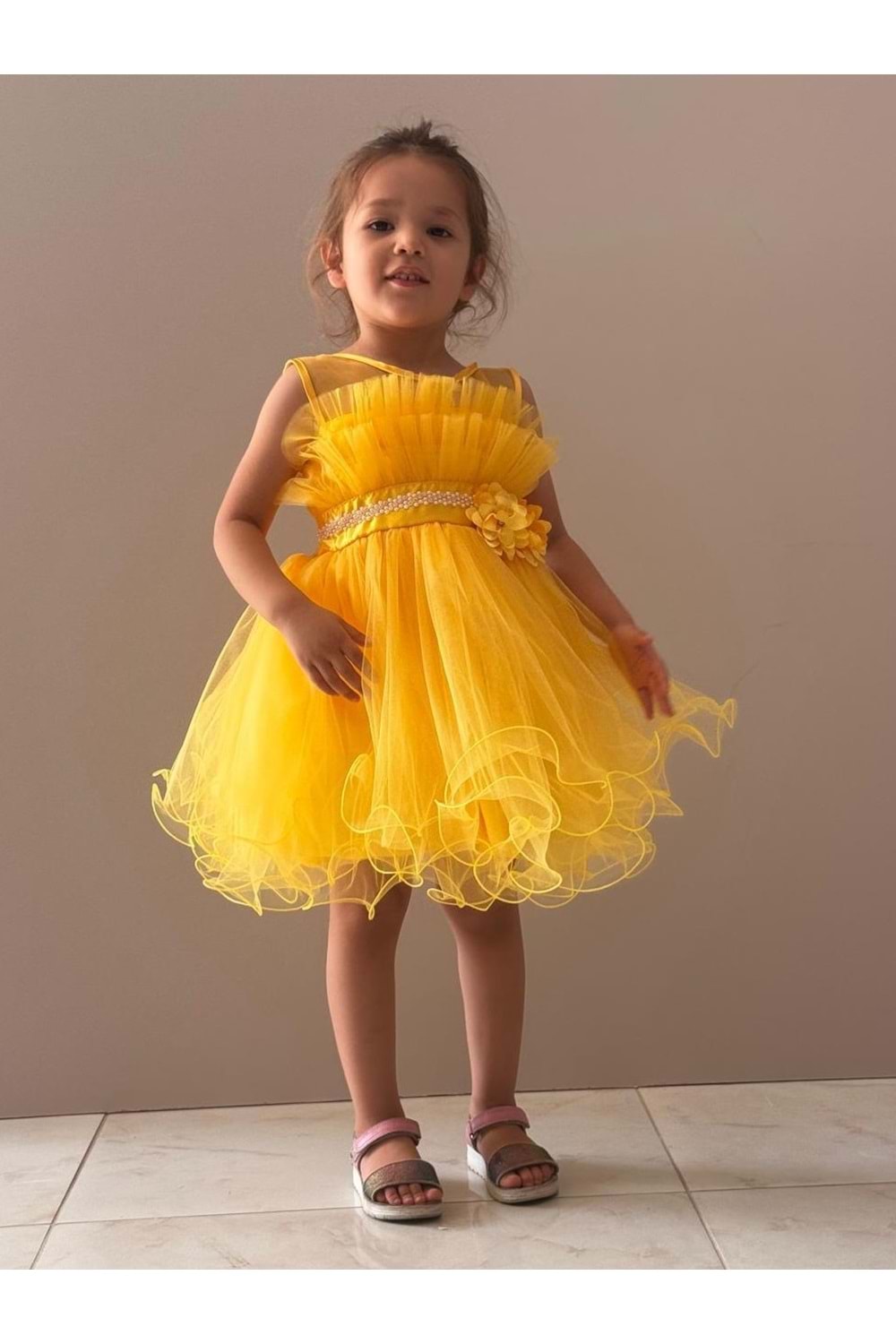 Kız Çocuk Tütülü Vena Elbise MNK285
