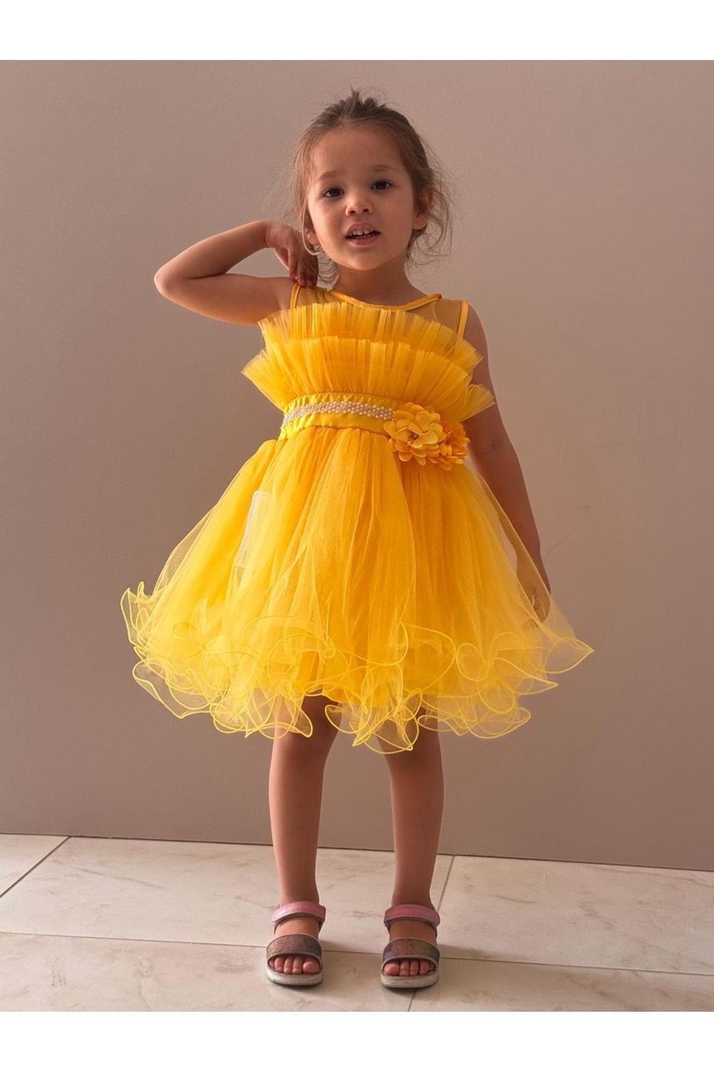 Kız Çocuk Tütülü Vena Elbise MNK285
