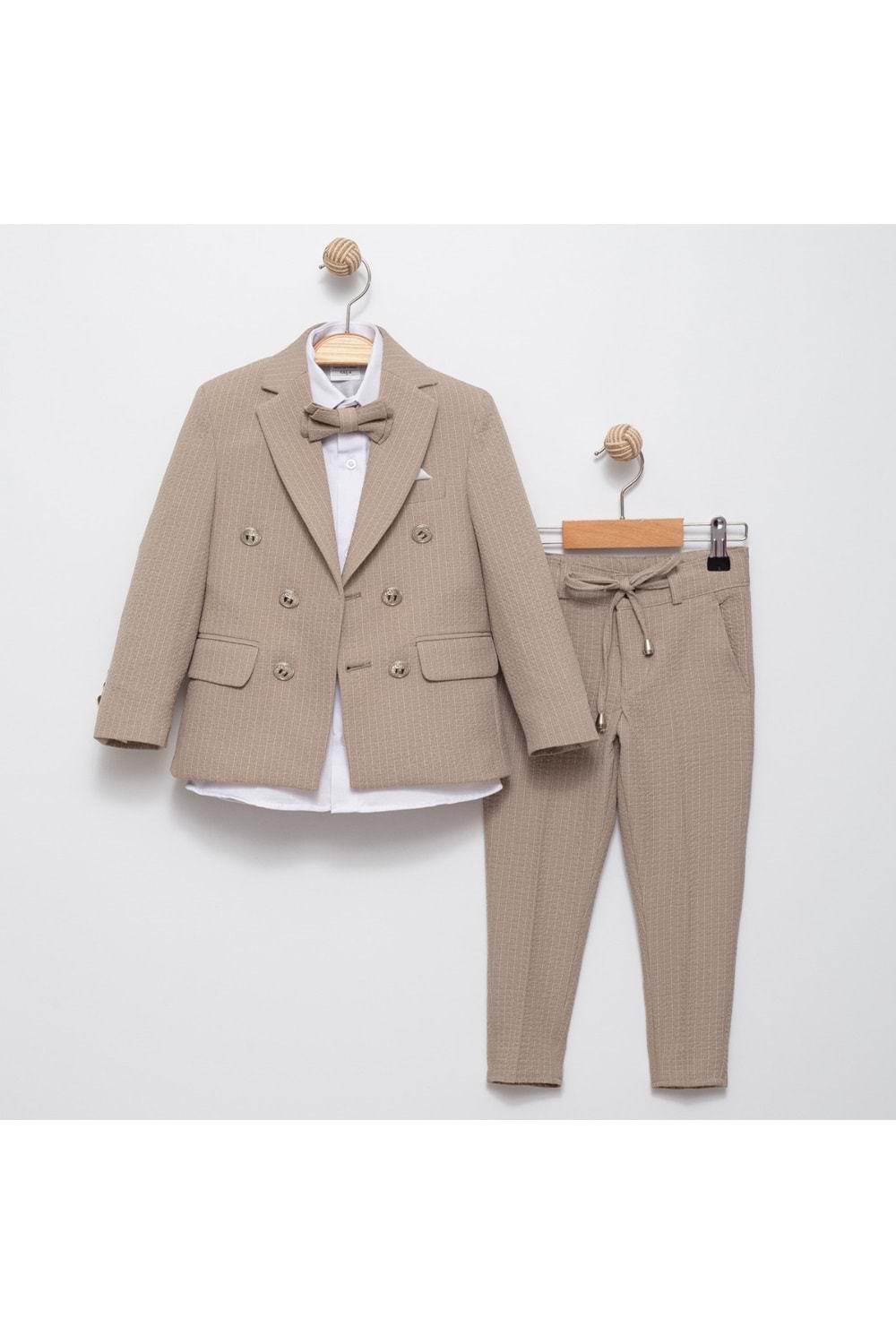 Çizgili Spor Çocuk Ceket, Tişört , Jogger Pantolonlu Takım MNK5695