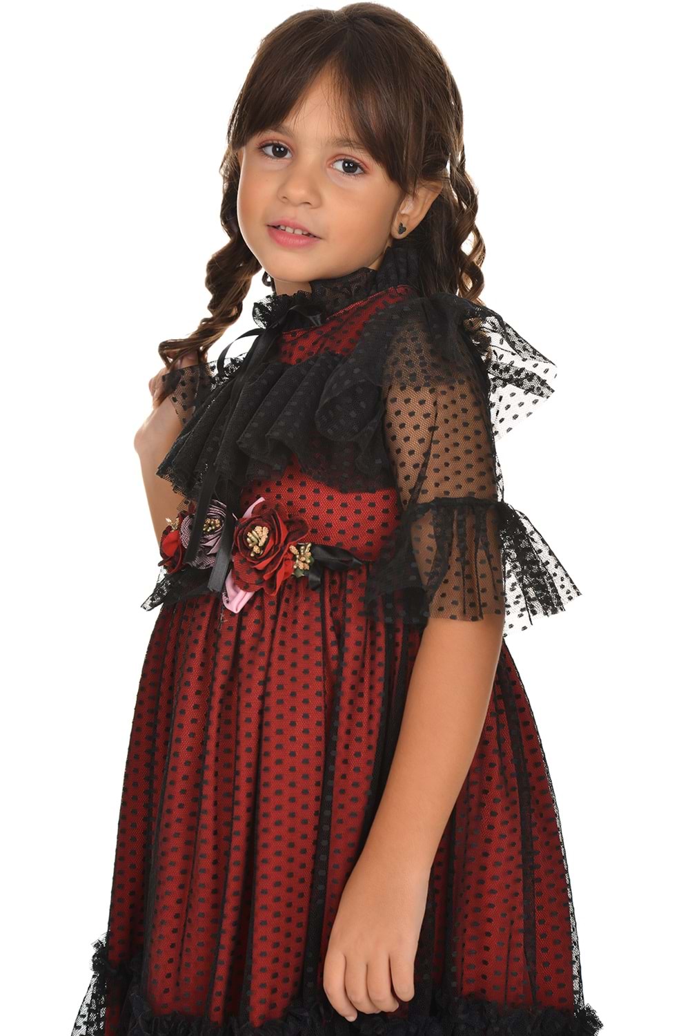 Dantel Vintage Çantalı Elbise MNKA248