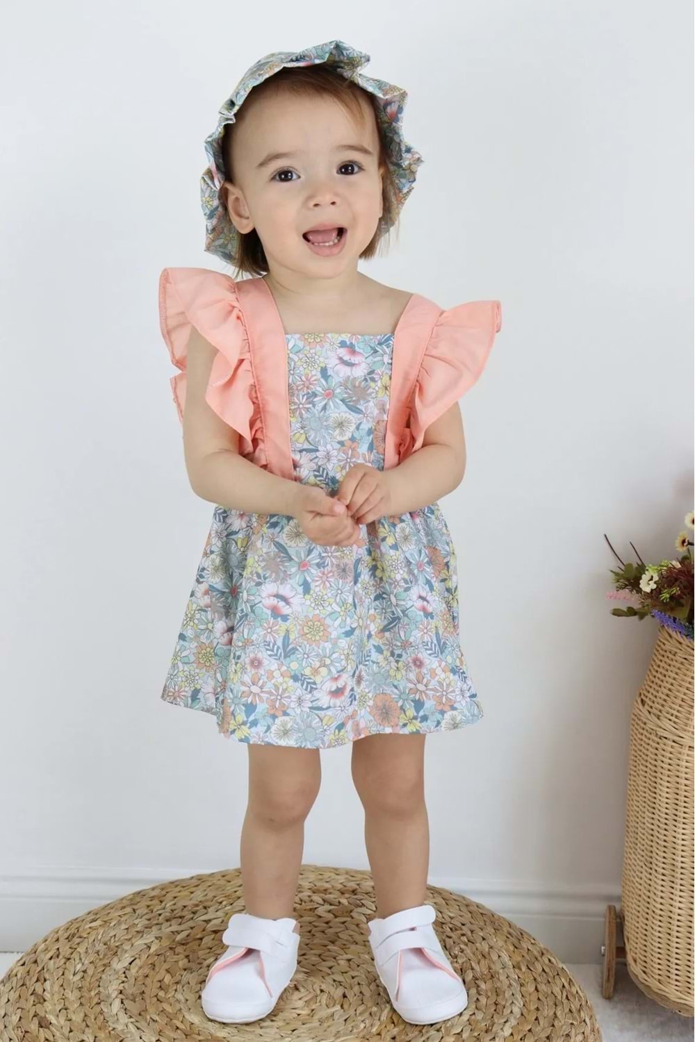 Kız Bebek Pamuklu Çıtır Bebek Elbise TF7313