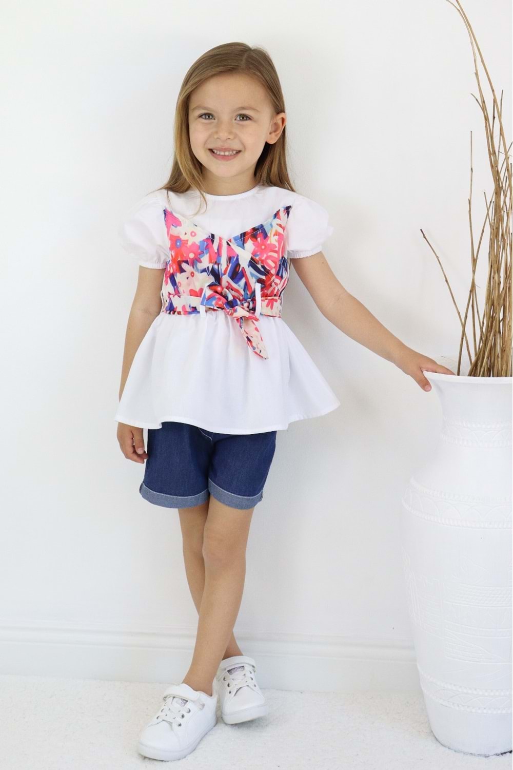 Kot Şortlu Kız Çocuk Takım TF7351