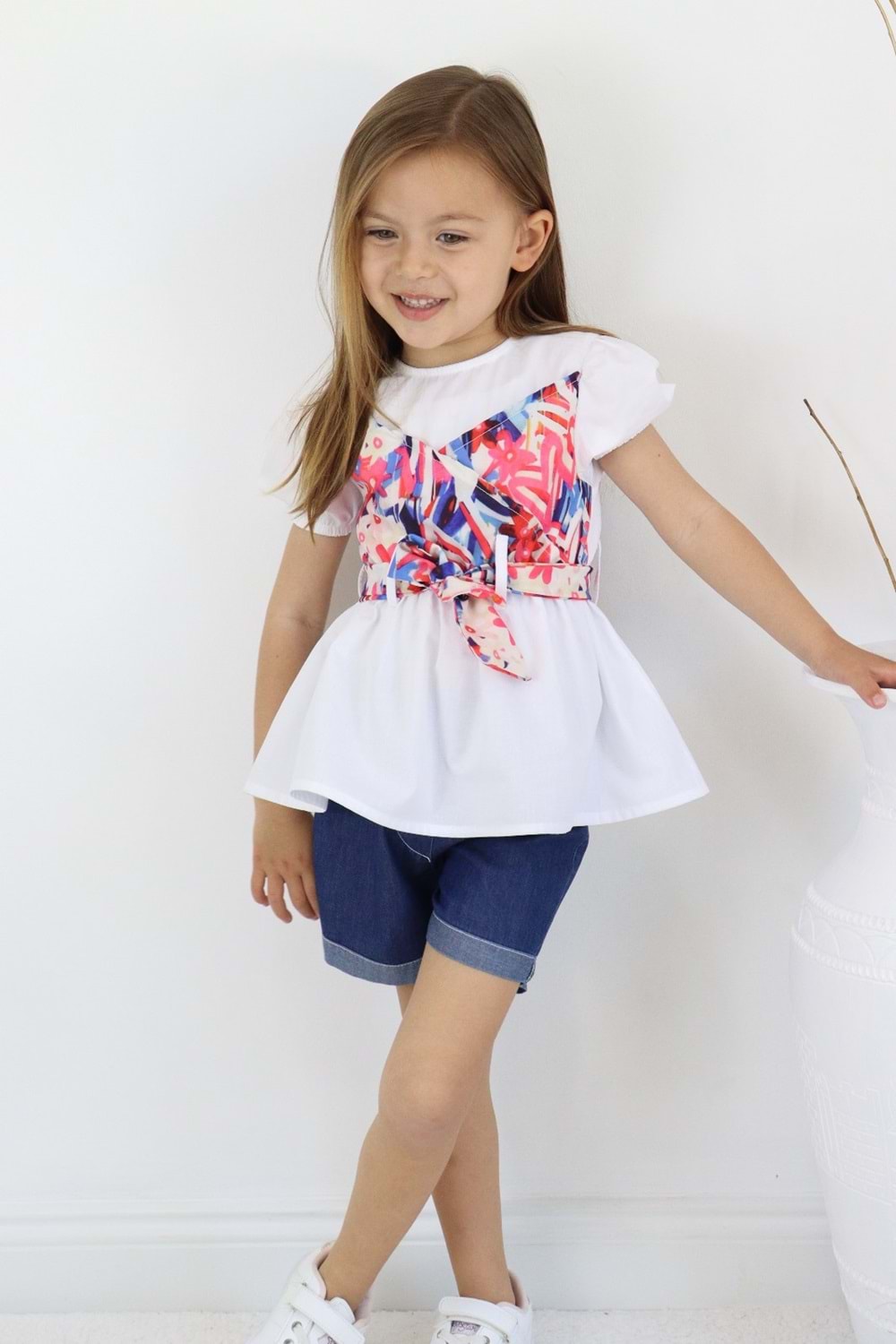 Kot Şortlu Kız Çocuk Takım TF7351