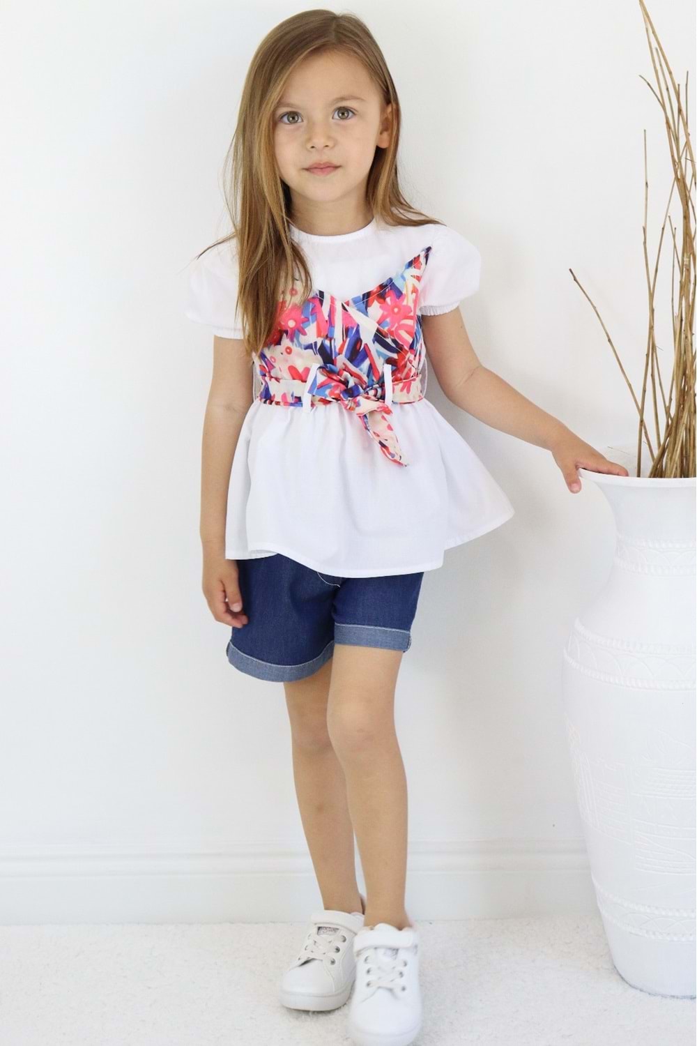 Kot Şortlu Kız Çocuk Takım TF7351