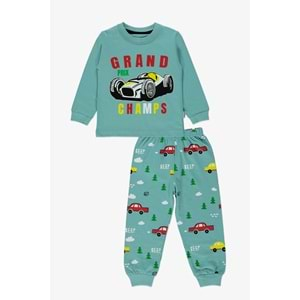 Baskılı İkiiplik Erkek Pijama Takım MNK0603