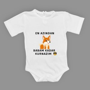 En Azından Babam Kadar Kurnazım Bebek Çıtçıtlı Body MNK0628