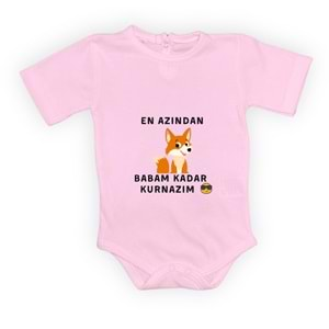 En Azından Babam Kadar Kurnazım Bebek Çıtçıtlı Body MNK0628