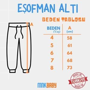 Pamuklu 2'li Set Eşofman Altı - Şardonlu, 3 İplik MNK0629